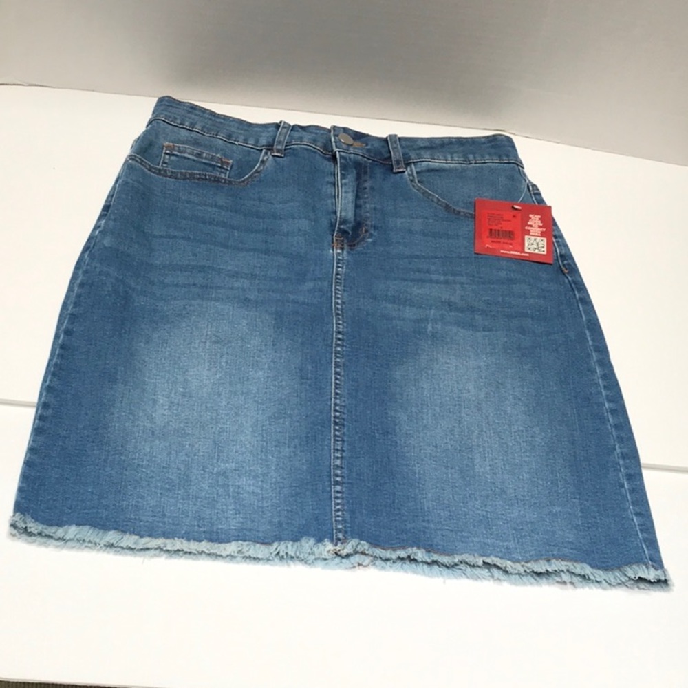 REBA DENIM FRINGED SKIRT☃️☃️☃️